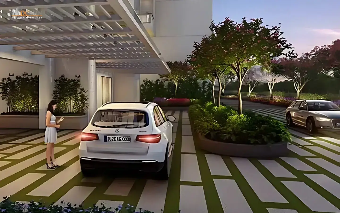 DLF Privana South grand entrance lobby