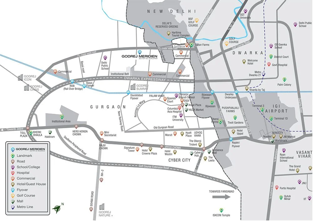 Godrej Meridian master site plan Sector 106 Dwarka Expressway