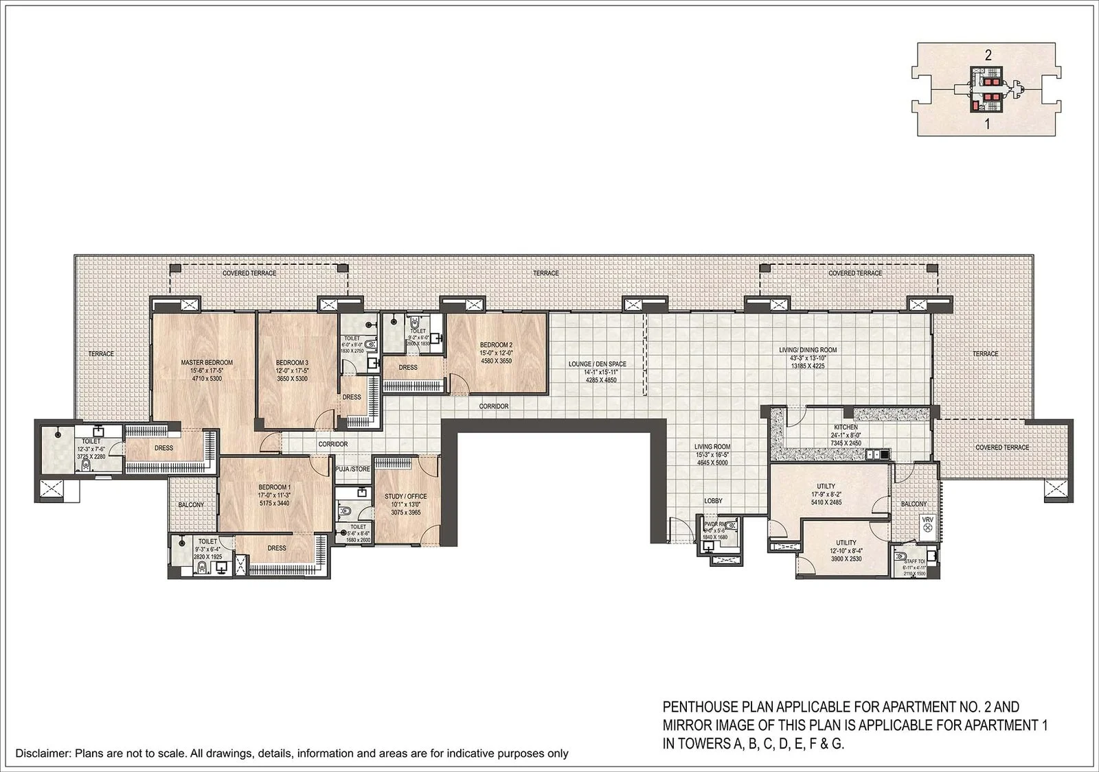 DLF Privana South penthouse terrace panoramic views