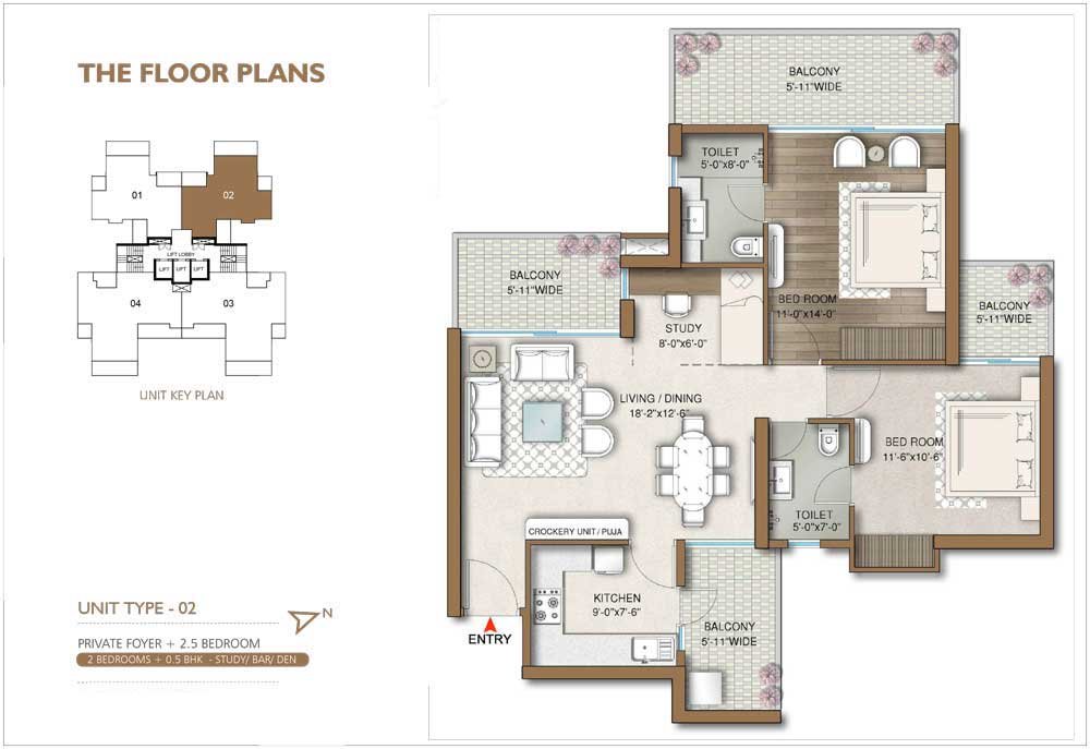 3.5 BHK floor plan