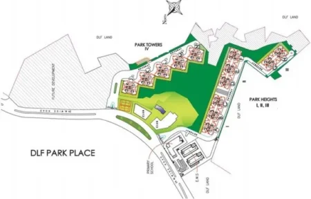 DLF Park Place tower elevation architectural design
