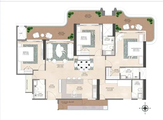 ORYZA Master Bedroom with Panoramic Views