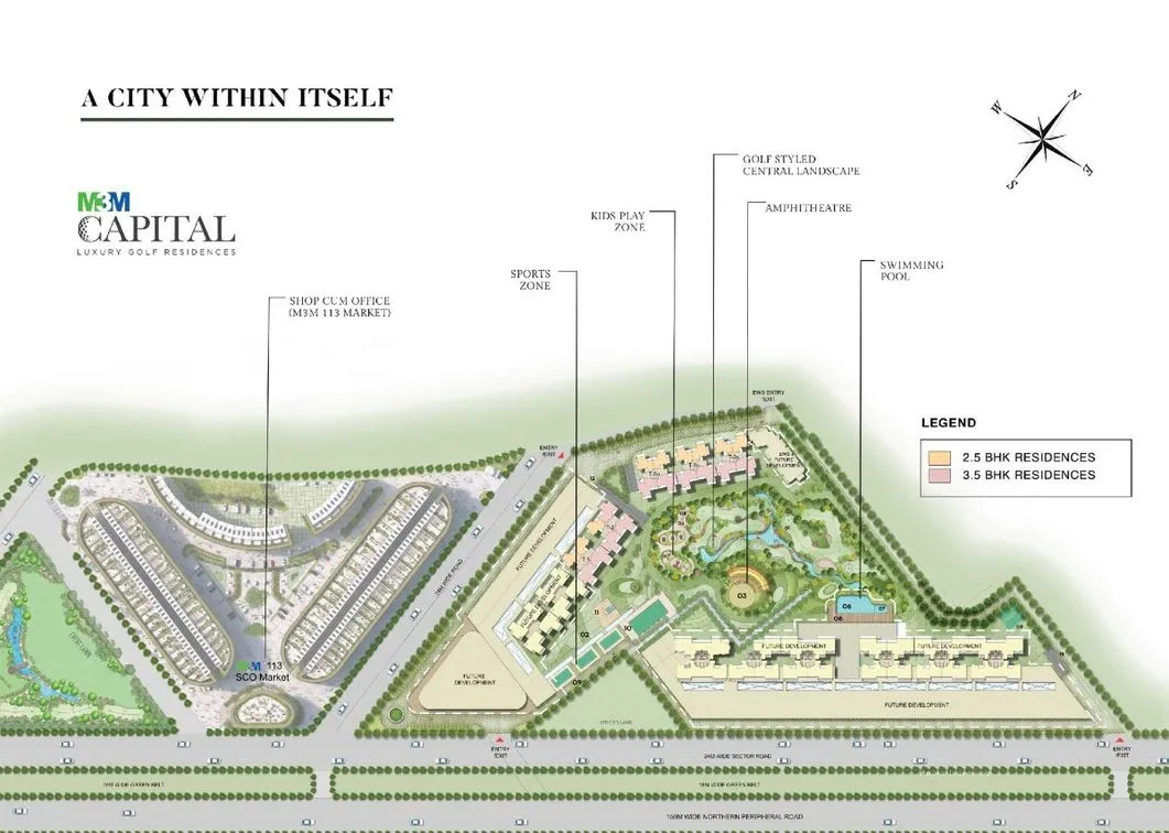 M3M Capital master site plan Sector 113 Dwarka Expressway