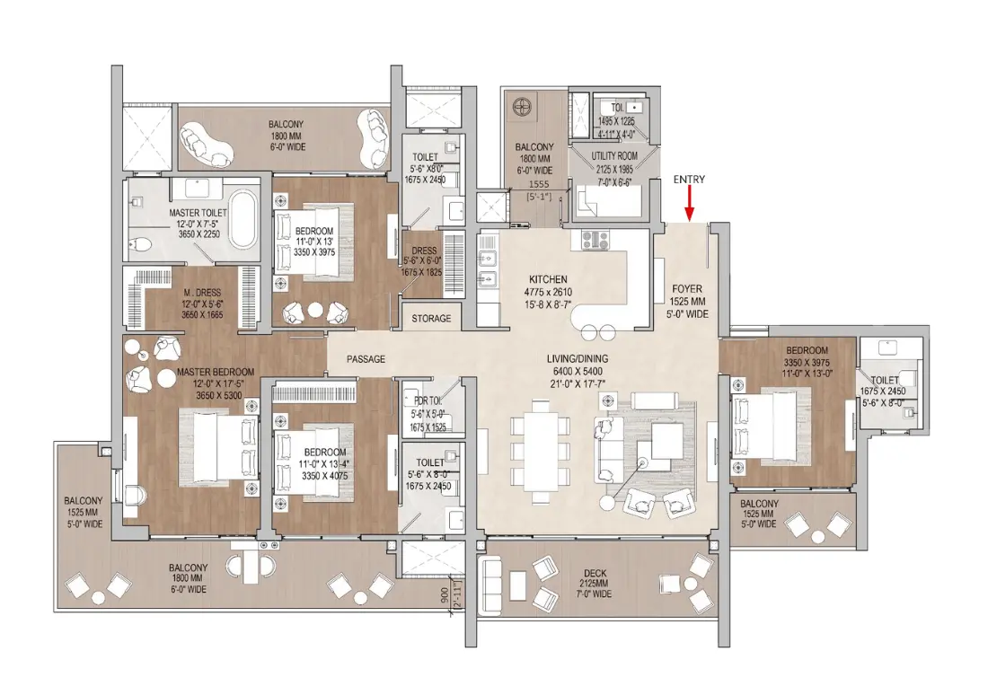 M3M GIC Manesar 3.5 BHK floor plan layout 1850-2200 sqft IMT Manesar
